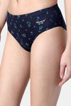 Bleeding Heart Medium Rise Full Coverage Bikini Panty - Dark Blue — thumbnail 3